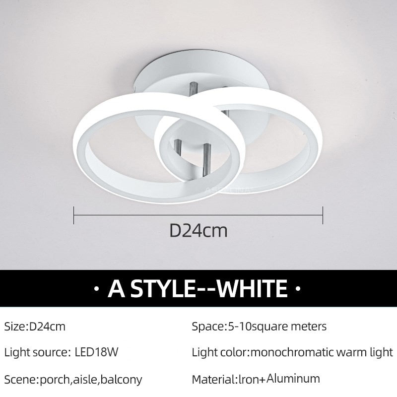 Luminária de Teto Twin LED - Estilo Moderno para Corredores, Quarto, Sala de Estar, Escritório