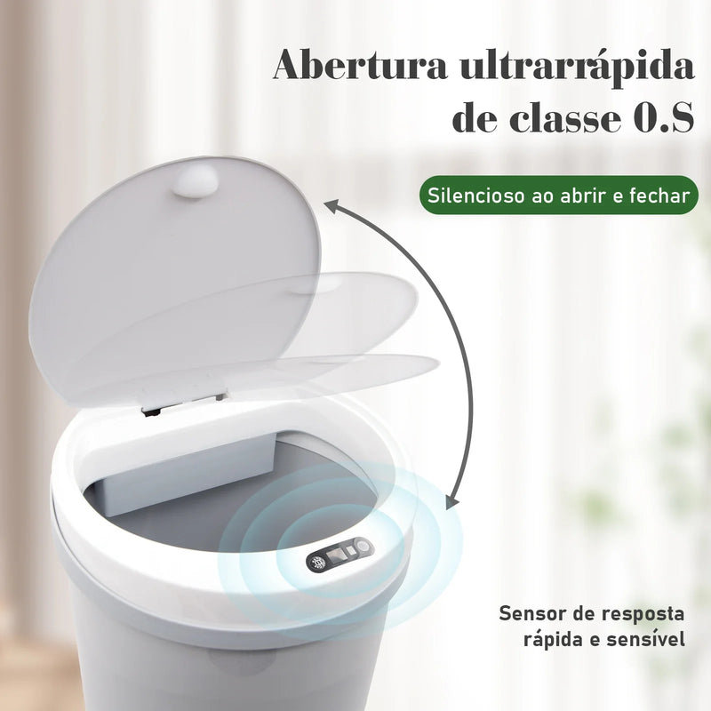 Lixeira Com Sensor de Toque Automático Recarregável Para Cozinha