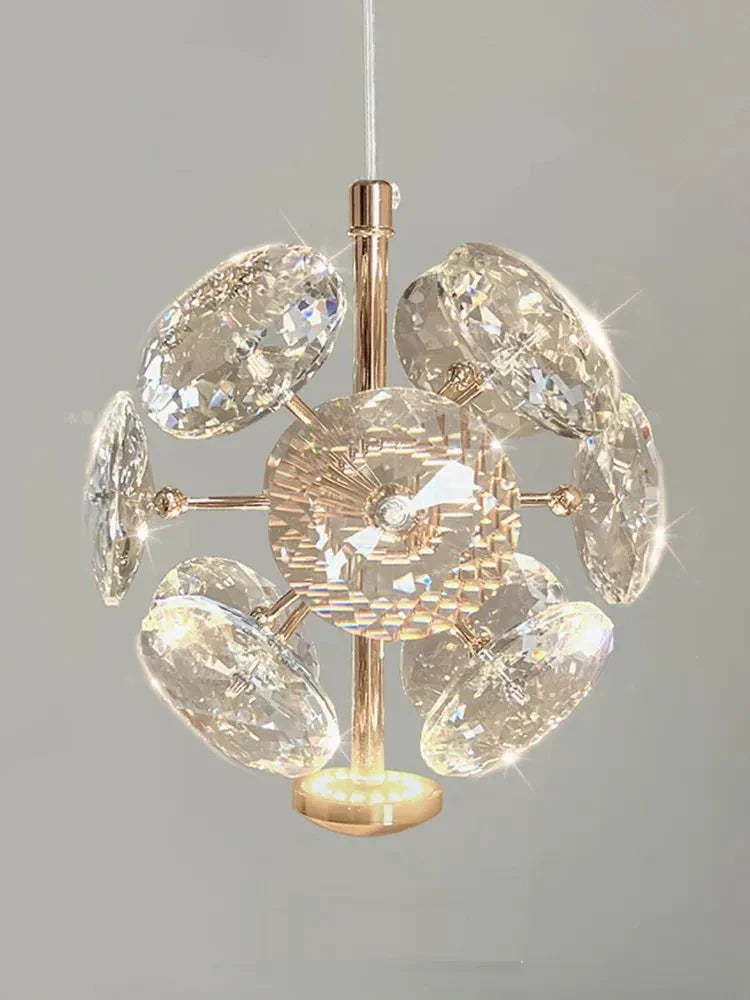 Pendente Arandela Lustre Crystal Quarto Cabeceira Sala Decoração Small Chandelier - Detaila