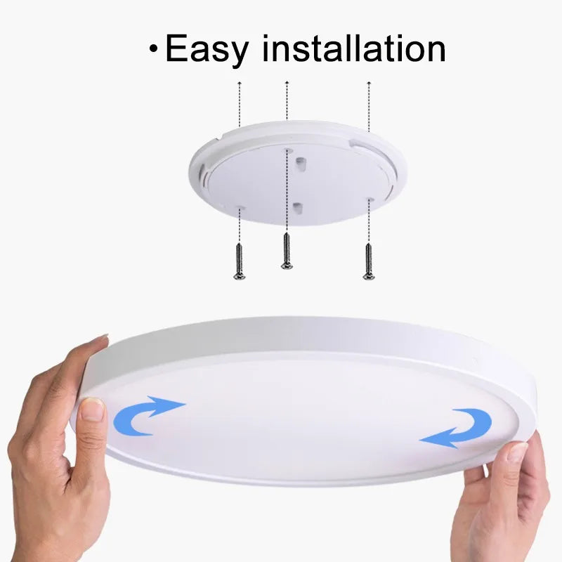 Luminária de Teto LED 38W - Estilo Circular - Controle por APP