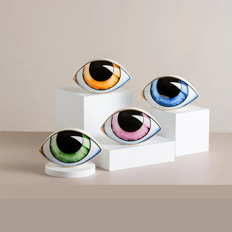 Escultura Colorful Eyes Olhos Coloridos