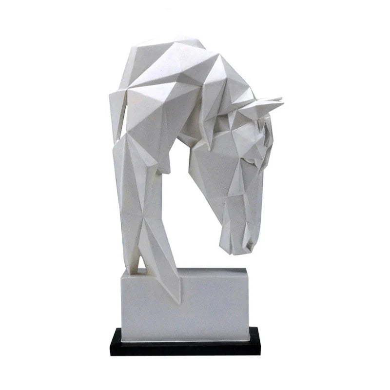 Escultura Majestic Horse Cavalo Branco