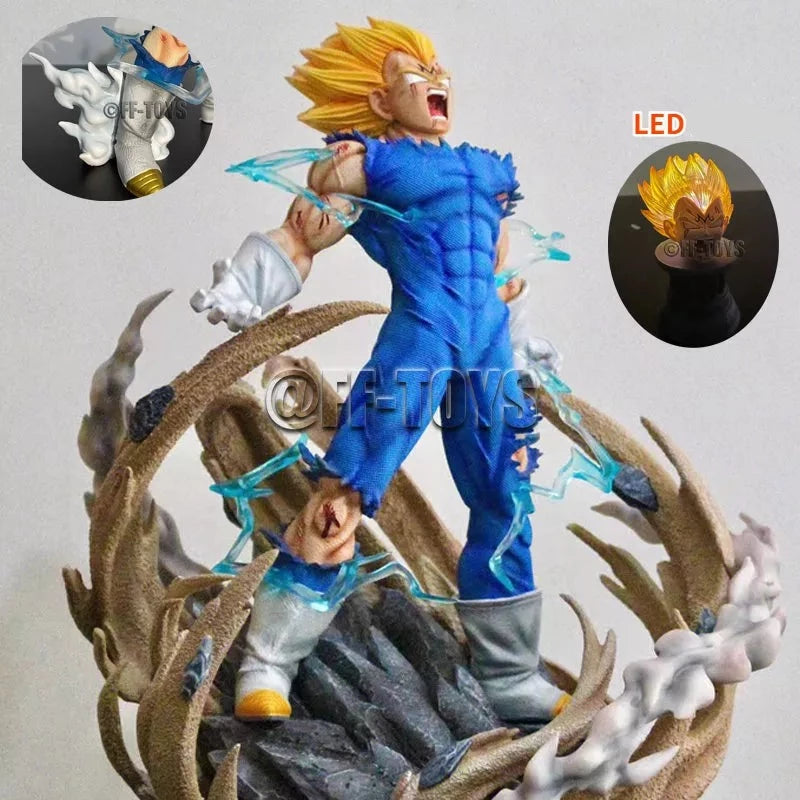 Estátua Boneco Vegeta Loiro Super Saiyajins Dragon Ball Z