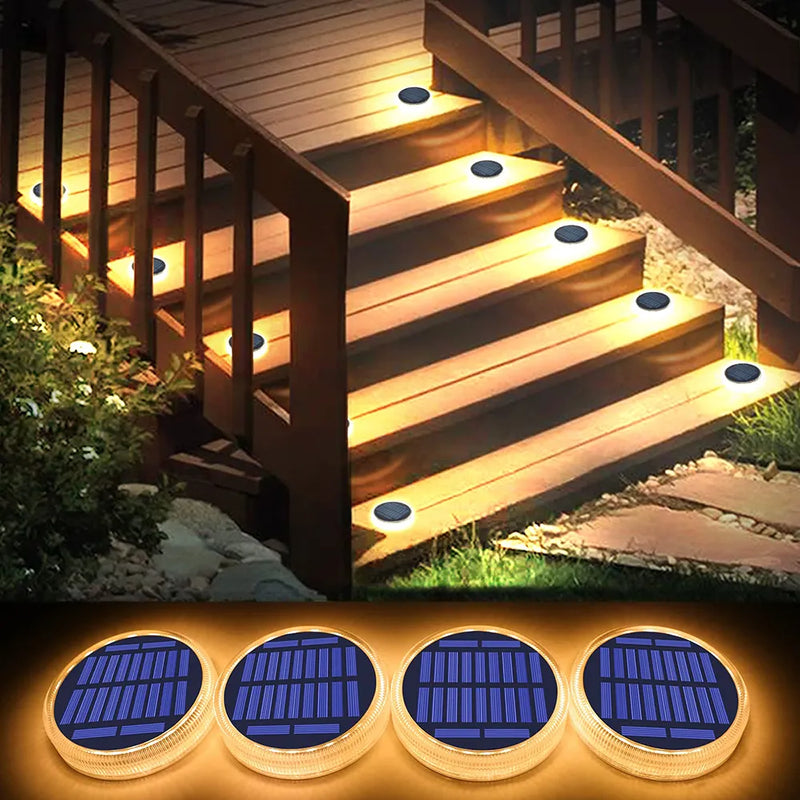 Luz Solar Para Jardim Iluminação Solar Escada à Prova d'água Luz - Detaila