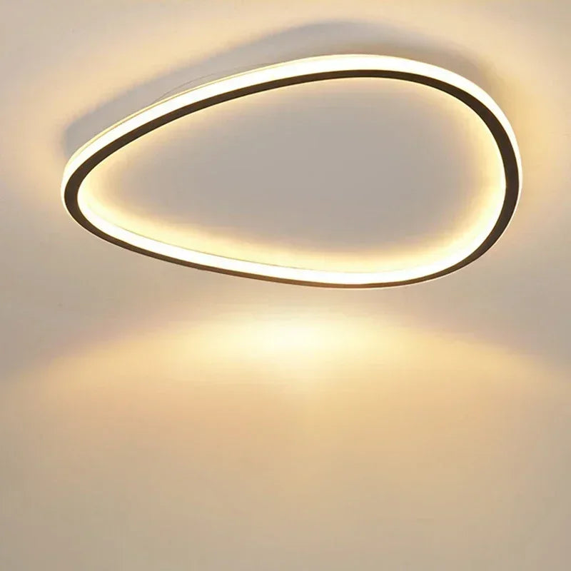 Lustre Luminária de Teto Plafon Estilo Orgânico Slim