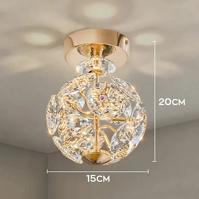 Pendente Arandela Lustre Crystal Quarto Cabeceira Sala Decoração Small Chandelier - Detaila