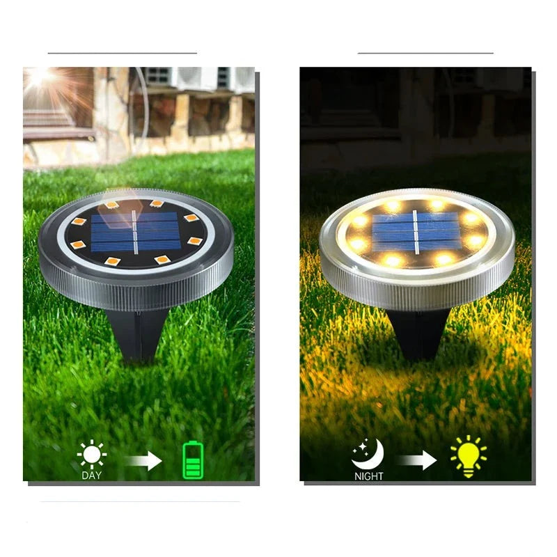 Luzes de Solo Movidas a Energia Solar LED - Detaila