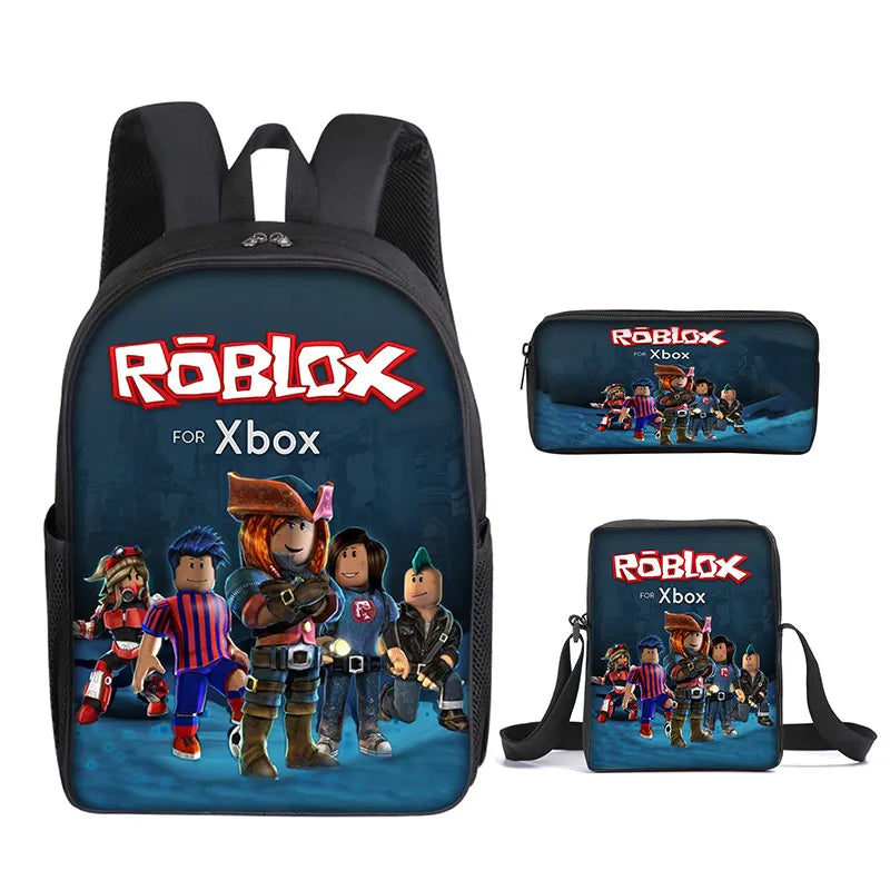 Kit Mochila Estojo Lancheira Roblox 2025