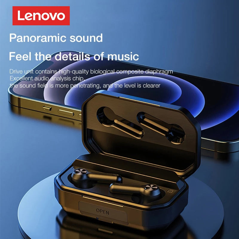 Fone Bluetooth Lenovo LP3 Pro TWS - à prova d'água, com microfone e Aúdio HIFI