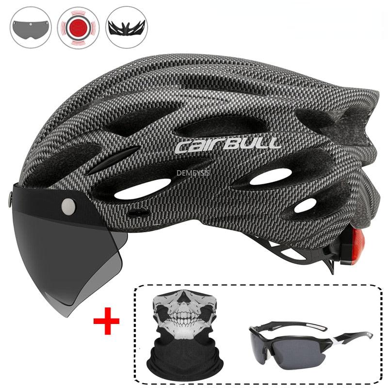 Capacete Ciclismo Cairbull com Viseira Magnética + Brindes - Mundo Atrativo