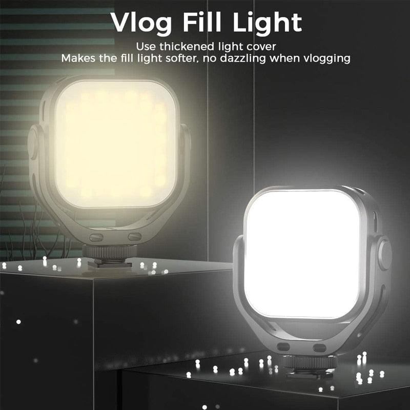 Luz LED de Preenchimento Ulanzi VL66 com Base para Cameras - LED Ajustável, com Suporte, Rotação 360, Recarregável