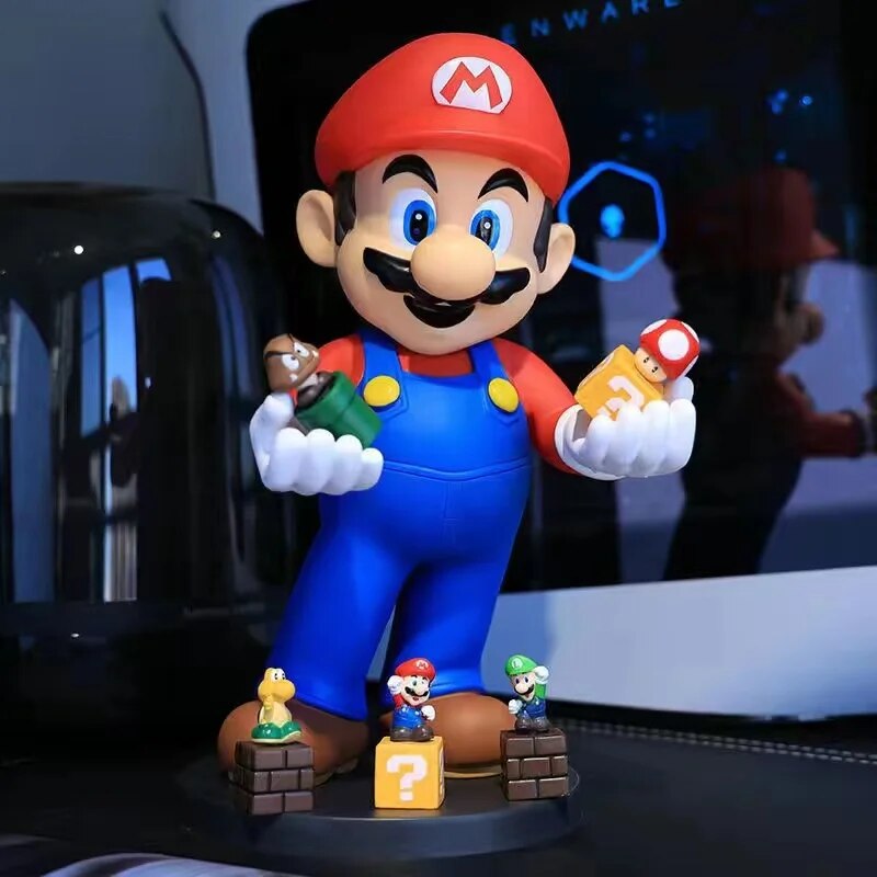 Boneco Coleção Super Mario Brothers - Mario, Luigi, Rei Bowser e Yoshi - Super Divertidos