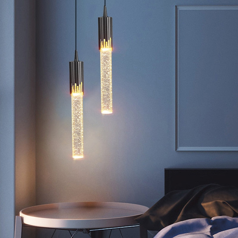 Luminária de Teto Crystal Bubbles Moderno Luxo - Pendente para Sala de Estar, Cozinha, Quarto, Varanda