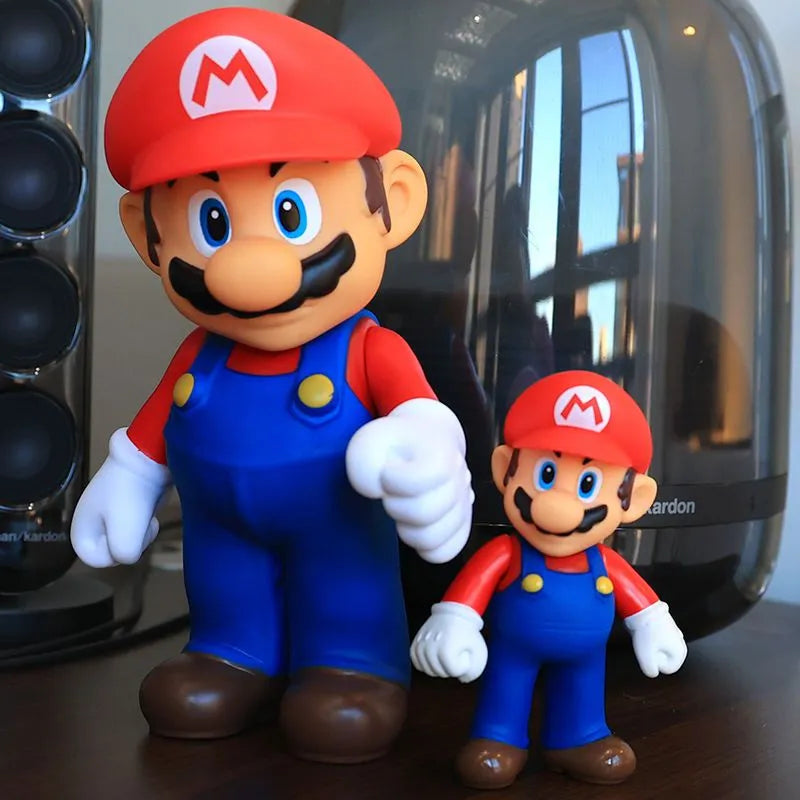 Boneco Coleção Super Mario Brothers - Mario, Luigi, Rei Bowser e Yoshi - Super Divertidos