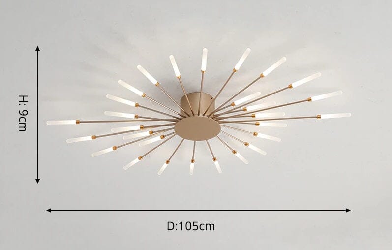 Lustre Luminária de Teto Nórdico de Led 12 e 18 hastes