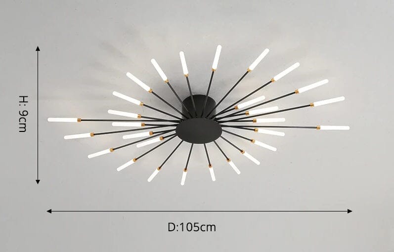 Lustre Luminária de Teto Nórdico de Led 12 e 18 hastes